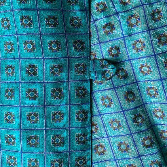 Stefano Ricci Green Silk Patterned Robe - Picture 7 of 7